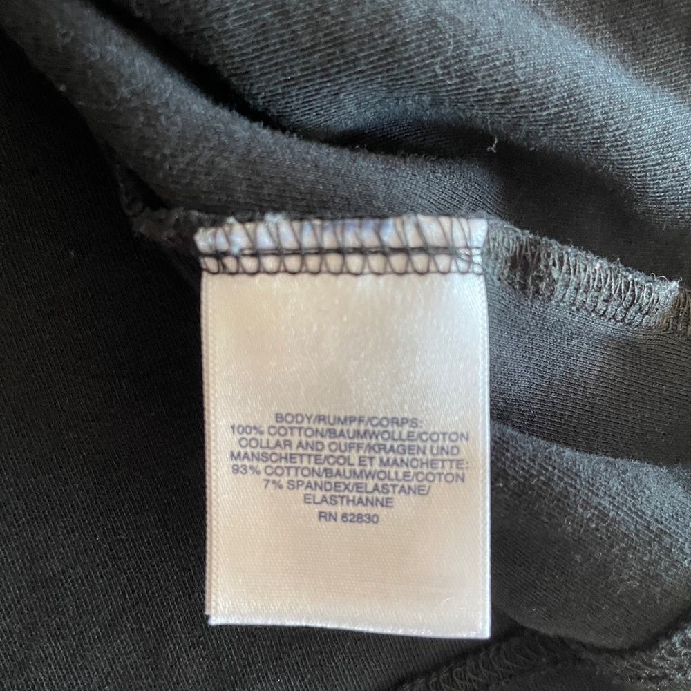 Lands’ End Black Mock Neck Long Sleeve Top Relaxed Fit - Size S - Picture 3 of 7